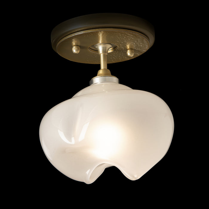 Hubbardton Forge 121372-SKT-86-86-FD0710 One Light Semi-Flush Mount, Modern Brass