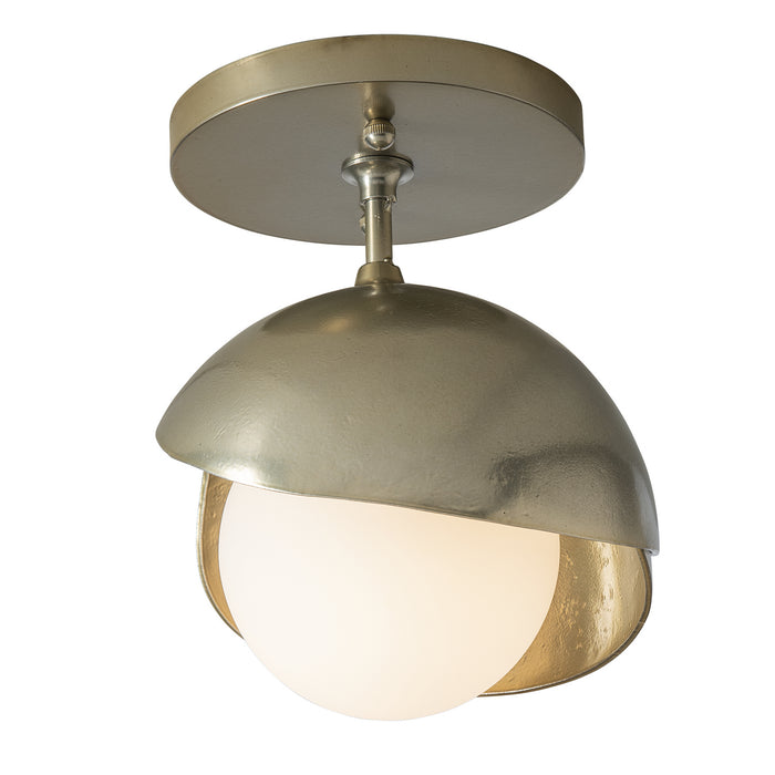 Hubbardton Forge 121377-SKT-86-86-GG0711 One Light Semi-Flush Mount, Modern Brass