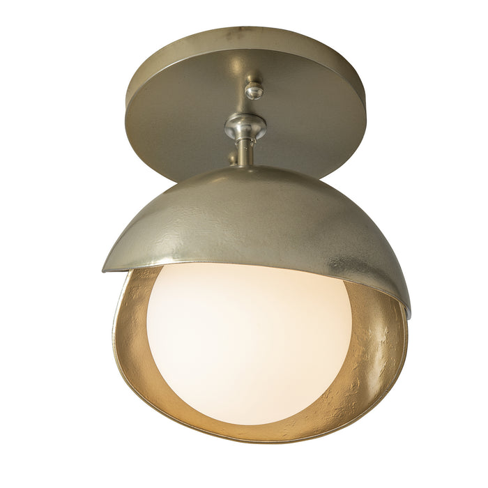 Hubbardton Forge 121377-SKT-86-86-GG0711 One Light Semi-Flush Mount, Modern Brass