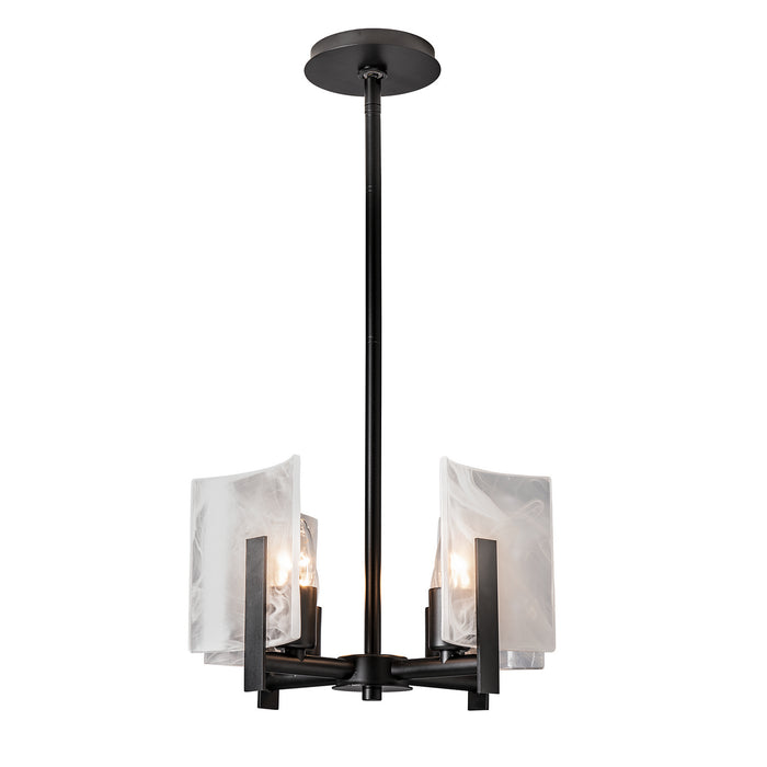Hubbardton Forge 131060-SKT-MULT-10-YR0719 Four Light Semi-Flush/Pendant, Black