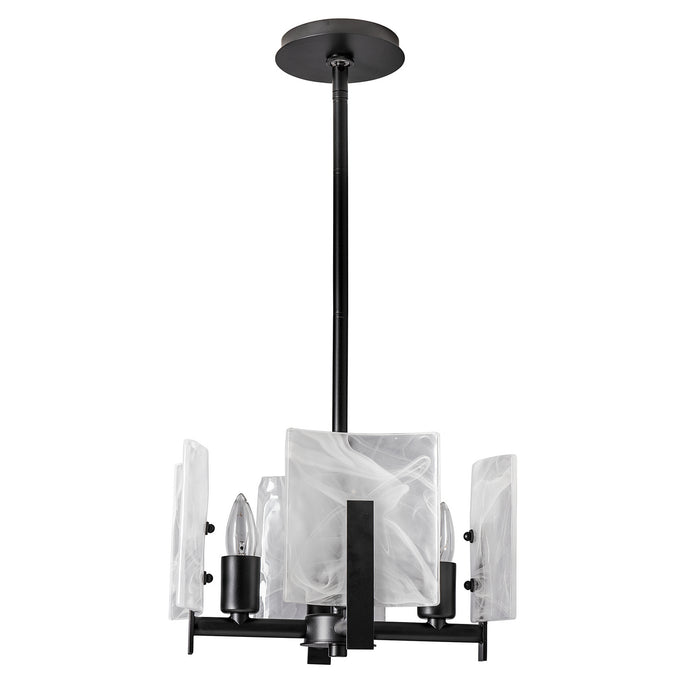 Hubbardton Forge 131060-SKT-MULT-10-YR0719 Four Light Semi-Flush/Pendant, Black
