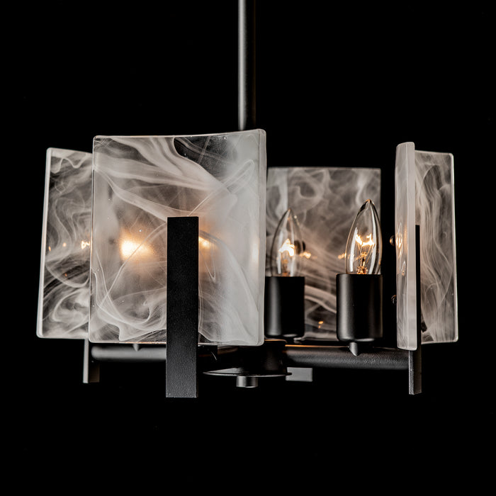 Hubbardton Forge 131060-SKT-MULT-10-YR0719 Four Light Semi-Flush/Pendant, Black