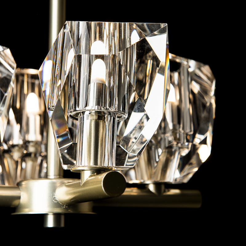 Hubbardton Forge 131061-SKT-MULT-86-CR Four Light Semi-Flush/Pendant, Modern Brass