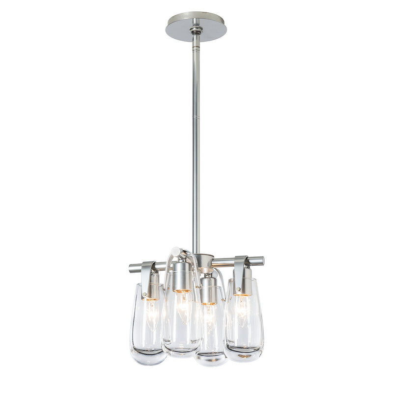 Hubbardton Forge 131062-SKT-MULT-85-ZM0718 Four Light Semi-Flush/Pendant, Sterling