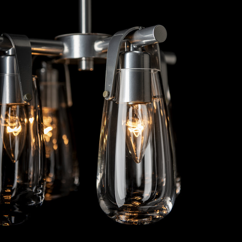 Hubbardton Forge 131062-SKT-MULT-85-ZM0718 Four Light Semi-Flush/Pendant, Sterling