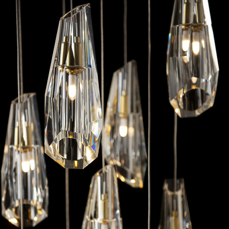 Hubbardton Forge 131101-SKT-LONG-86-CR LED Pendant, Modern Brass