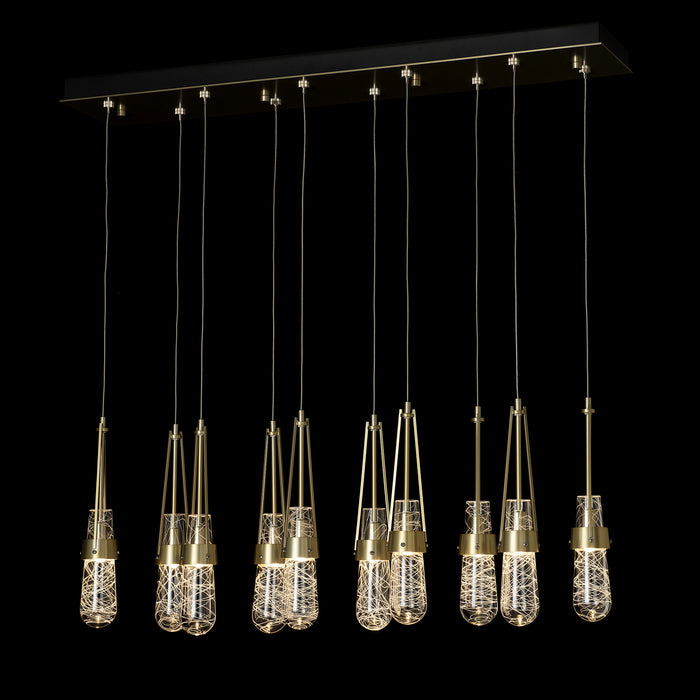 Hubbardton Forge 131200-SKT-STND-86-YJ0434 LED Pendant, Modern Brass