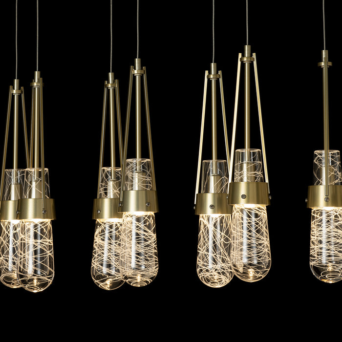 Hubbardton Forge 131200-SKT-STND-86-YJ0434 LED Pendant, Modern Brass