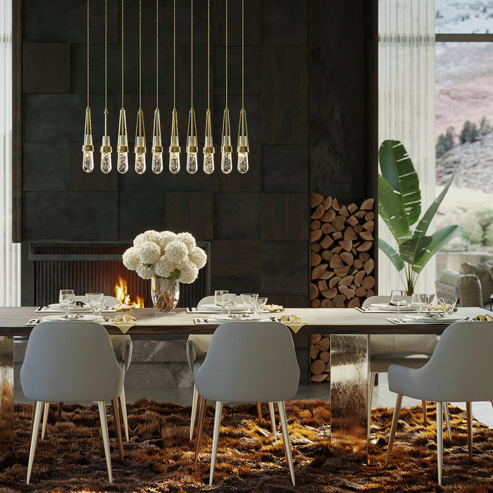 Hubbardton Forge 131200-SKT-STND-86-YJ0434 LED Pendant, Modern Brass