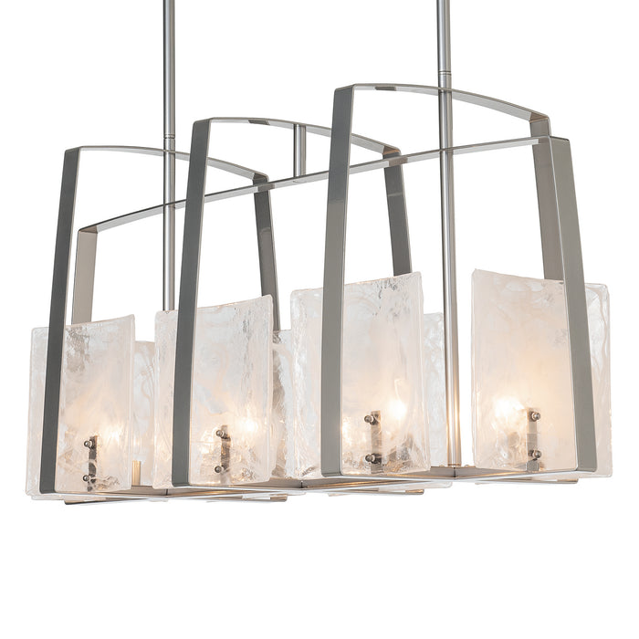 Hubbardton Forge 131311-SKT-MULT-85-YR0699 Eight Light Linear Pendant, Sterling