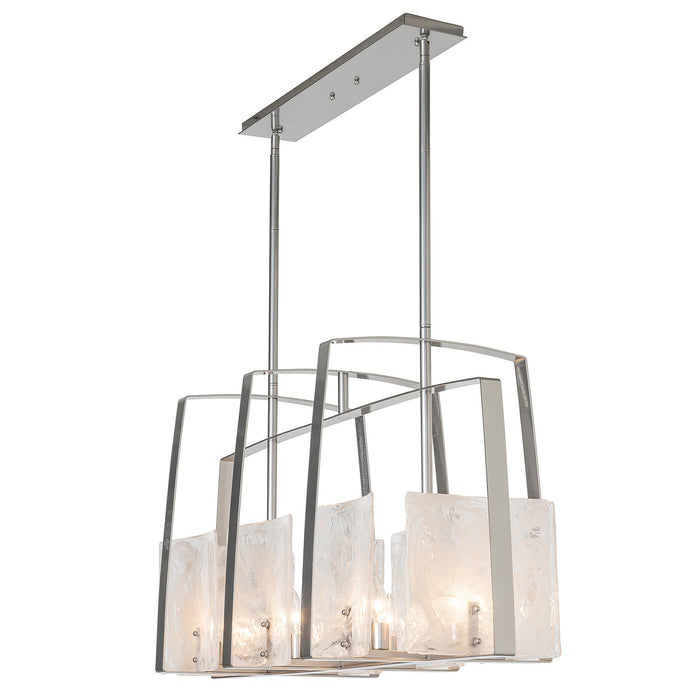 Hubbardton Forge 131311-SKT-MULT-85-YR0699 Eight Light Linear Pendant, Sterling