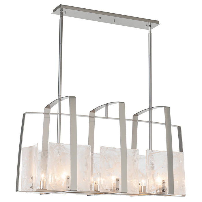 Hubbardton Forge 131311-SKT-MULT-85-YR0699 Eight Light Linear Pendant, Sterling