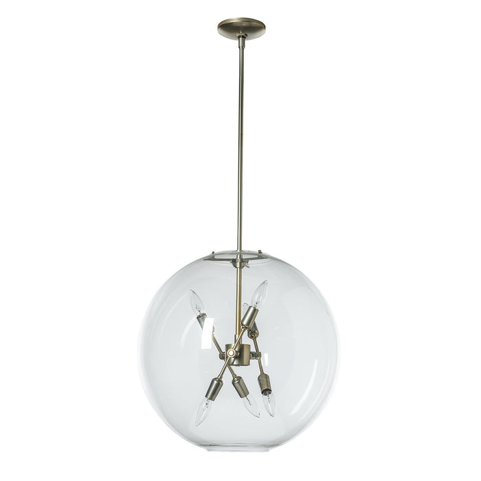 Hubbardton Forge 134410-SKT-MULT-86-ZM0497 Six Light Pendant, Modern Brass