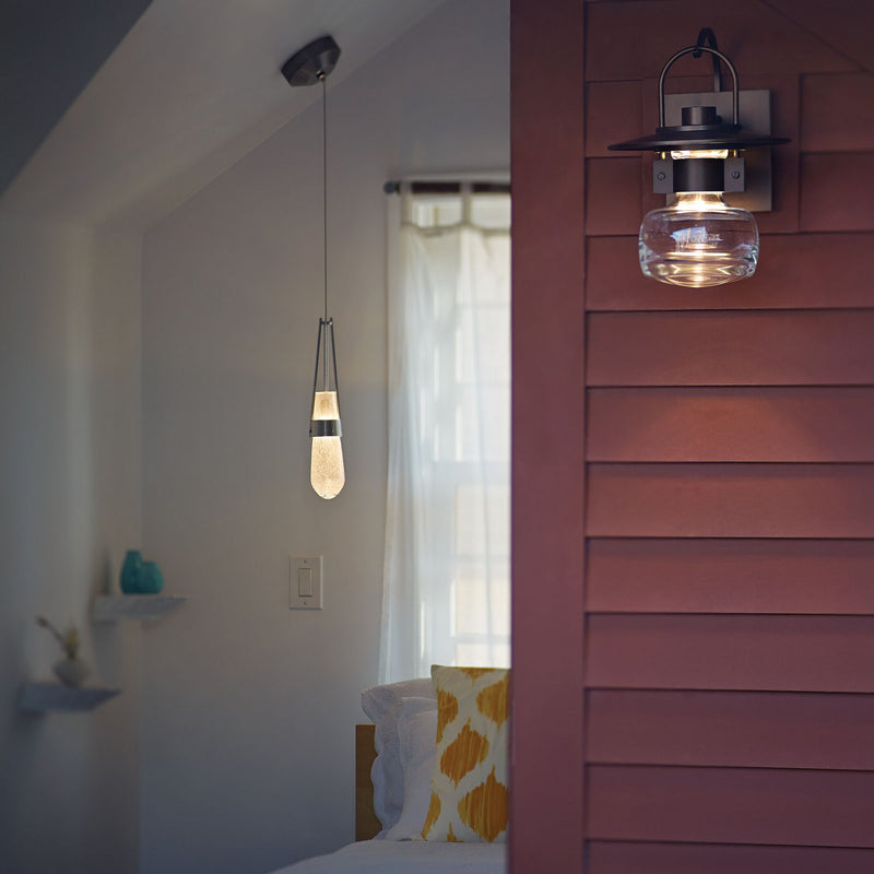 Hubbardton Forge 161042-SKT-STND-85-YG0434 One Light Mini Pendant, Sterling