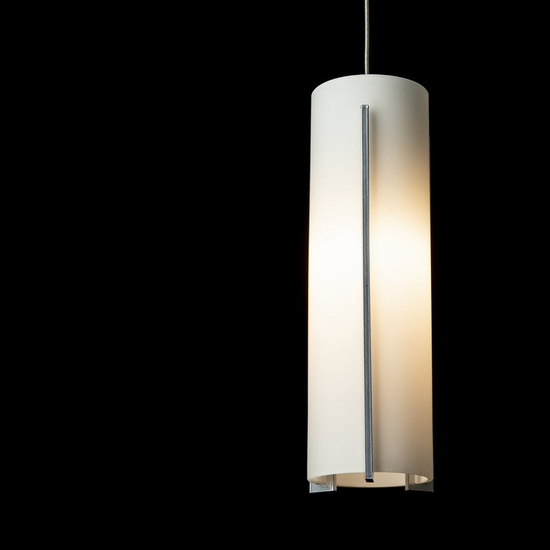 Hubbardton Forge 161180-SKT-STND-85-GG0065 One Light Mini Pendant, Sterling