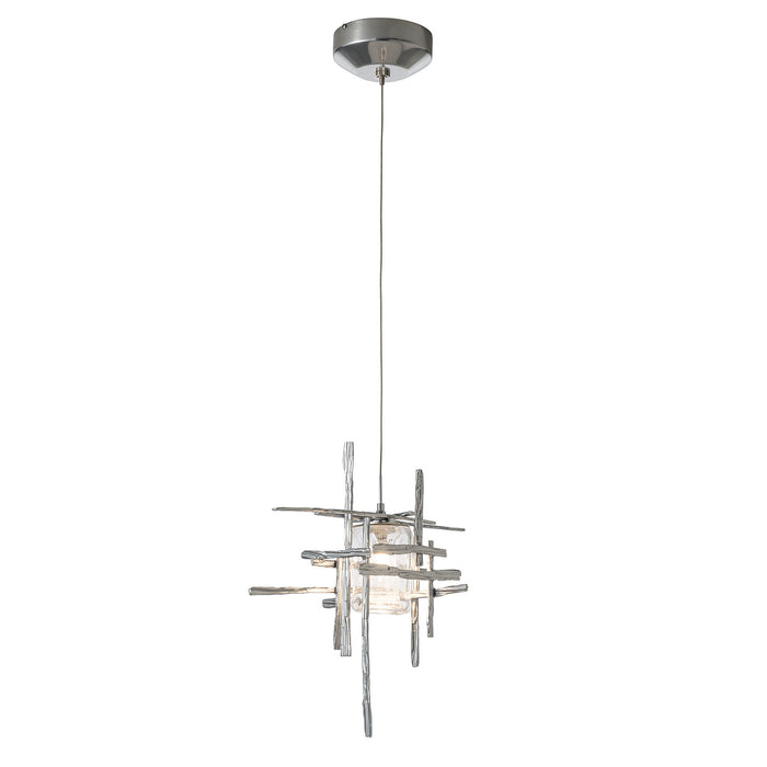 Hubbardton Forge 161184-SKT-STND-85-II0728 One Light Mini Pendant, Sterling