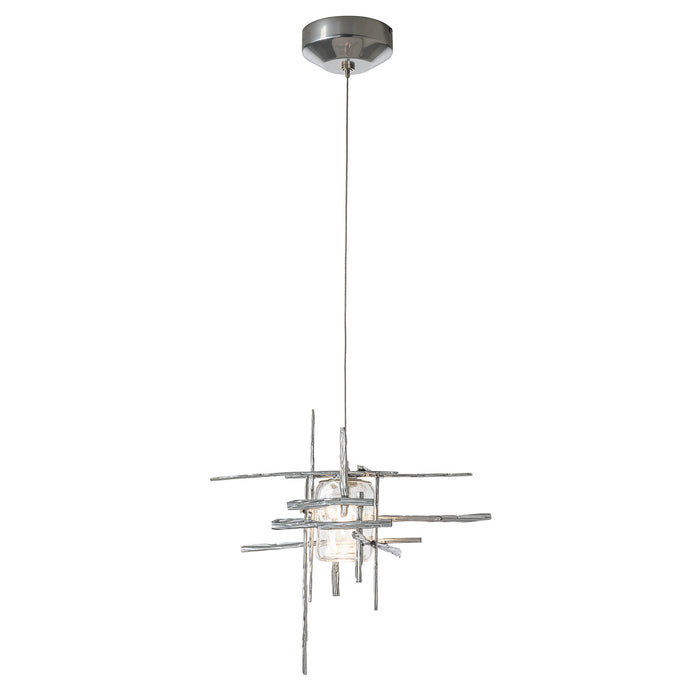 Hubbardton Forge 161184-SKT-STND-85-II0728 One Light Mini Pendant, Sterling