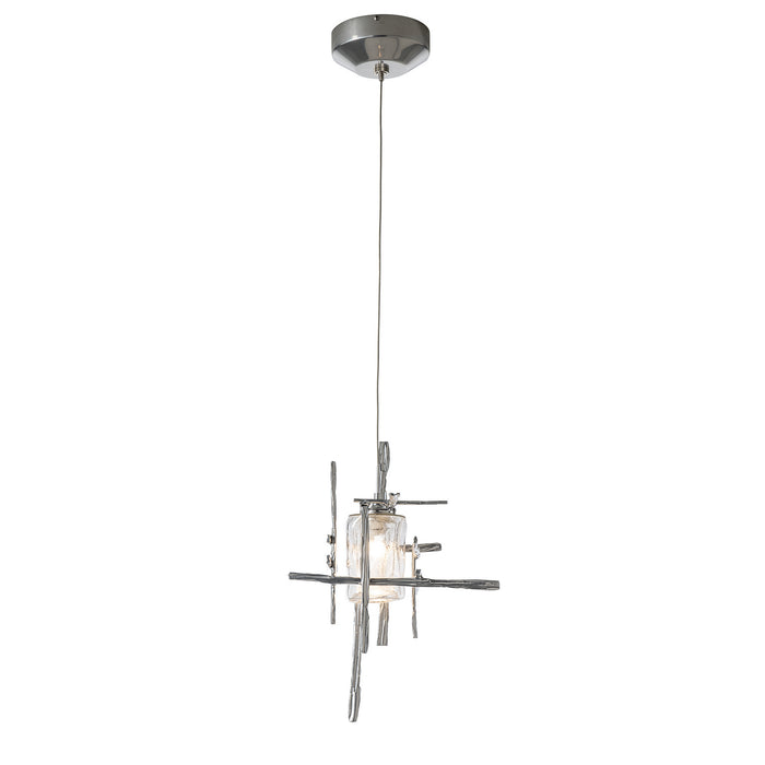 Hubbardton Forge 161184-SKT-STND-85-II0728 One Light Mini Pendant, Sterling
