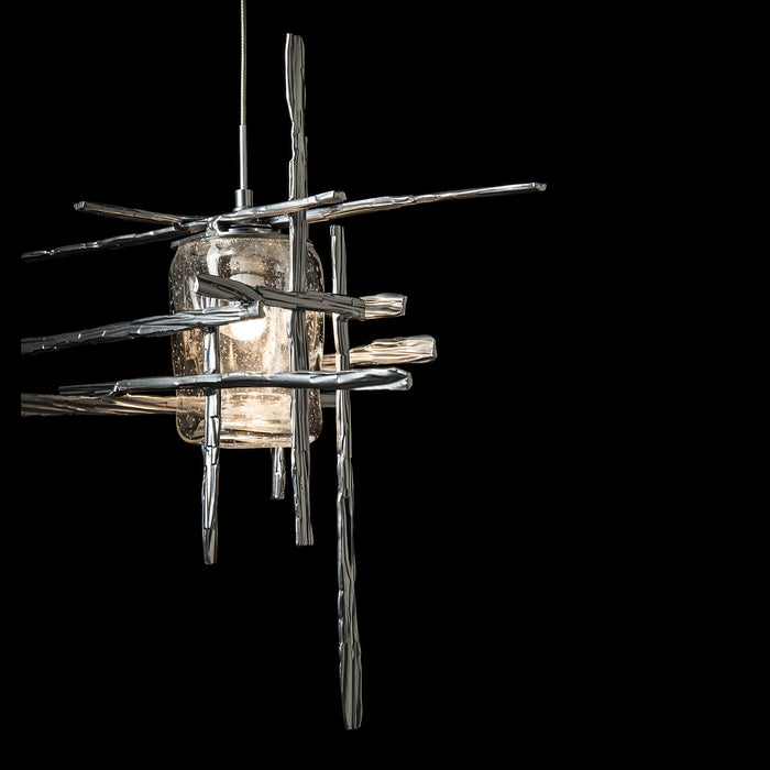 Hubbardton Forge 161184-SKT-STND-85-II0728 One Light Mini Pendant, Sterling