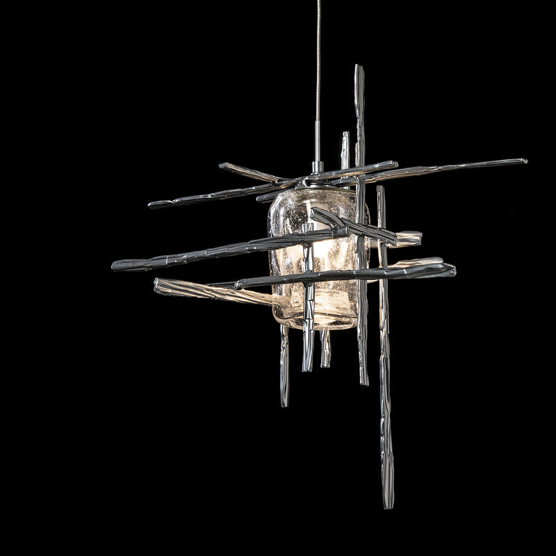 Hubbardton Forge 161184-SKT-STND-85-II0728 One Light Mini Pendant, Sterling