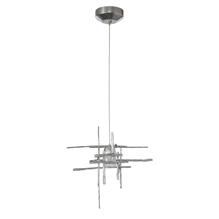 Hubbardton Forge 161185-SKT-STND-85-YC0305 One Light Mini Pendant, Sterling
