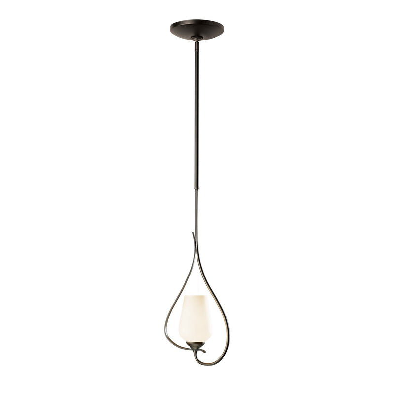 Hubbardton Forge 183050-SKT-MULT-07-GG0303 One Light Mini Pendant, Dark Smoke