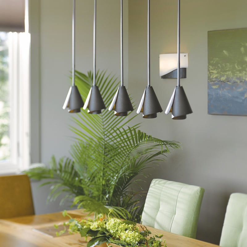 Hubbardton Forge 184500-SKT-MULT-07 One Light Mini Pendant, Dark Smoke