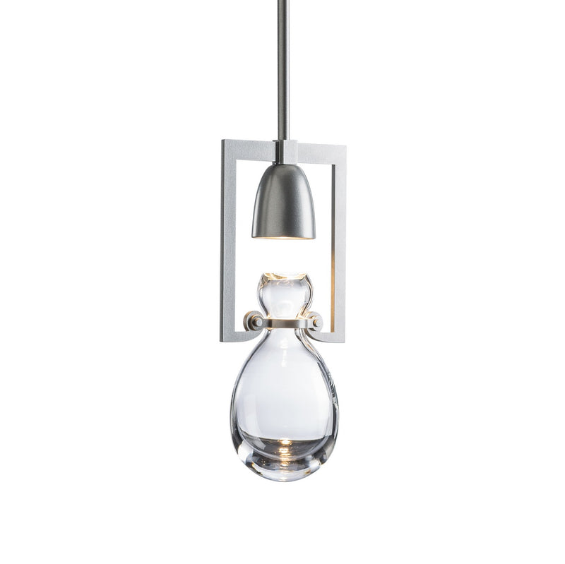Hubbardton Forge 187520-SKT-MULT-82-ZM0572 One Light Mini Pendant, Vintage Platinum