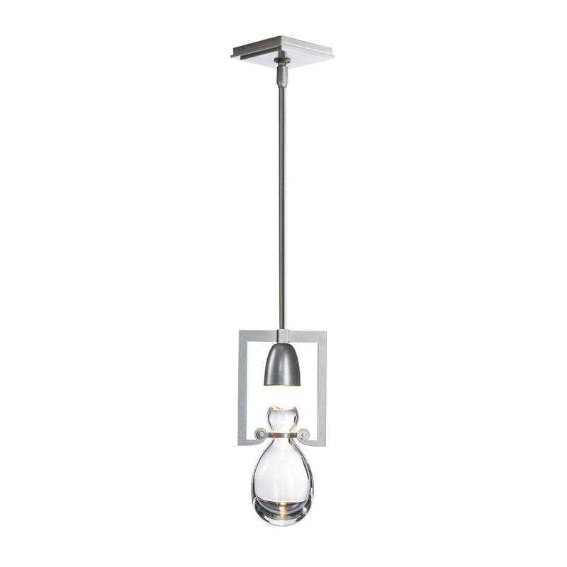 Hubbardton Forge 187520-SKT-MULT-82-ZM0572 One Light Mini Pendant, Vintage Platinum