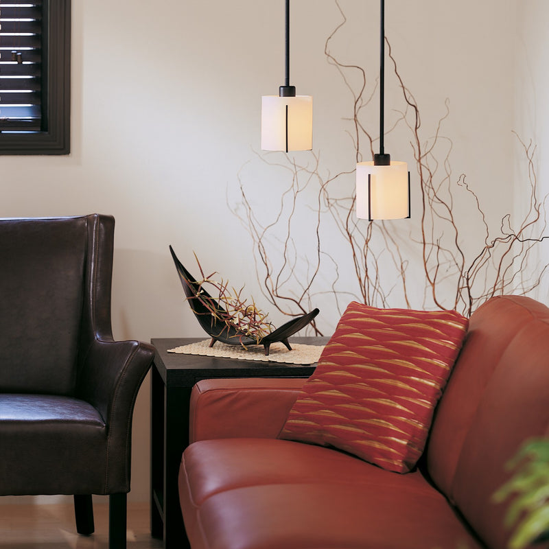 Hubbardton Forge 187650-SKT-MULT-10-GG0140 One Light Mini Pendant, Black