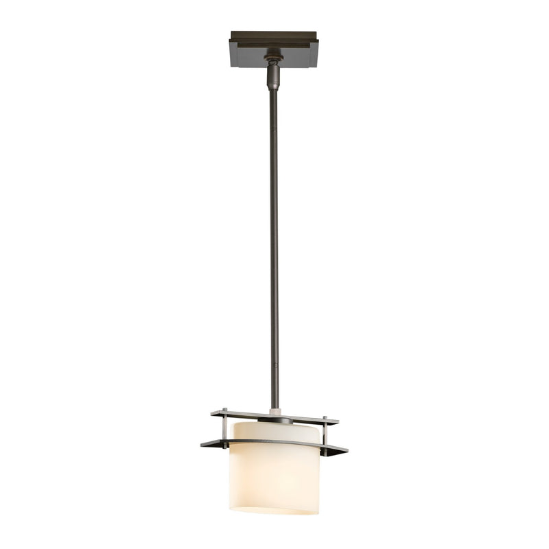 Hubbardton Forge 188200-SKT-MULT-07-GG0182 One Light Mini Pendant, Dark Smoke