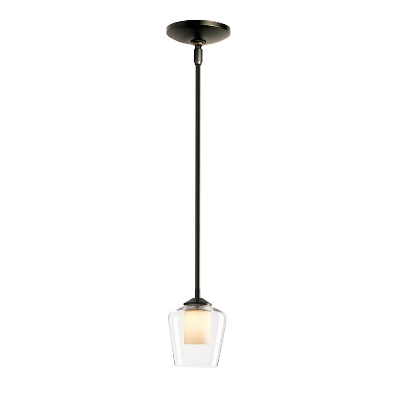 Hubbardton Forge 188600-SKT-MULT-07-ZU0291 One Light Mini Pendant, Dark Smoke
