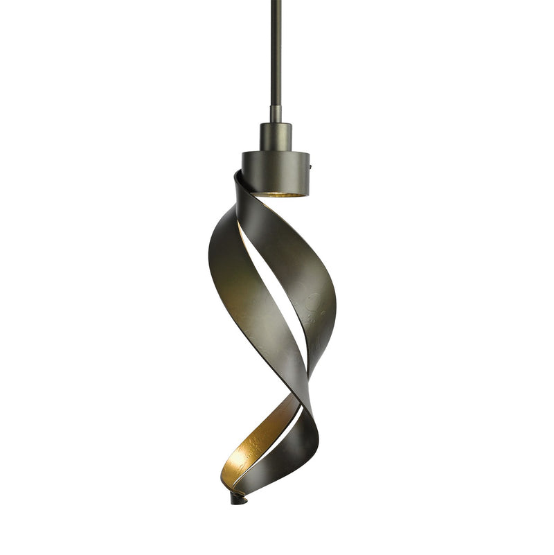 Hubbardton Forge 188750-SKT-MULT-07 One Light Mini Pendant, Dark Smoke