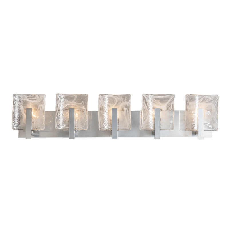 Hubbardton Forge 201313-SKT-85-YR0719 Five Light Bath Sconce, Sterling