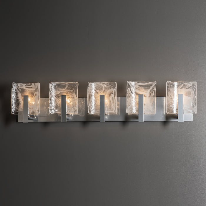 Hubbardton Forge 201313-SKT-85-YR0719 Five Light Bath Sconce, Sterling