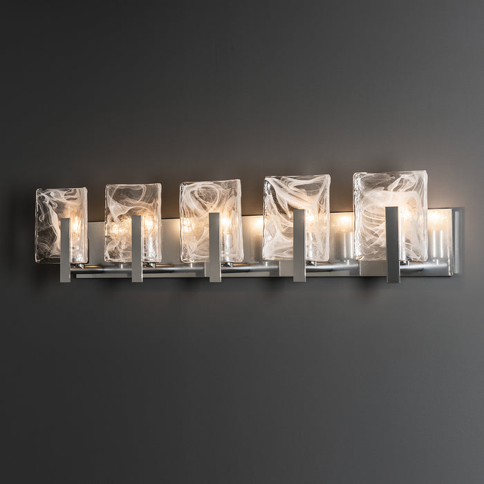Hubbardton Forge 201313-SKT-85-YR0719 Five Light Bath Sconce, Sterling