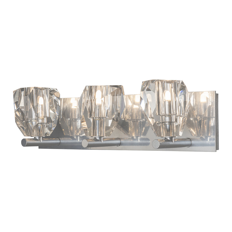 Hubbardton Forge 201322-SKT-85-CR Three Light Bath Sconce, Sterling
