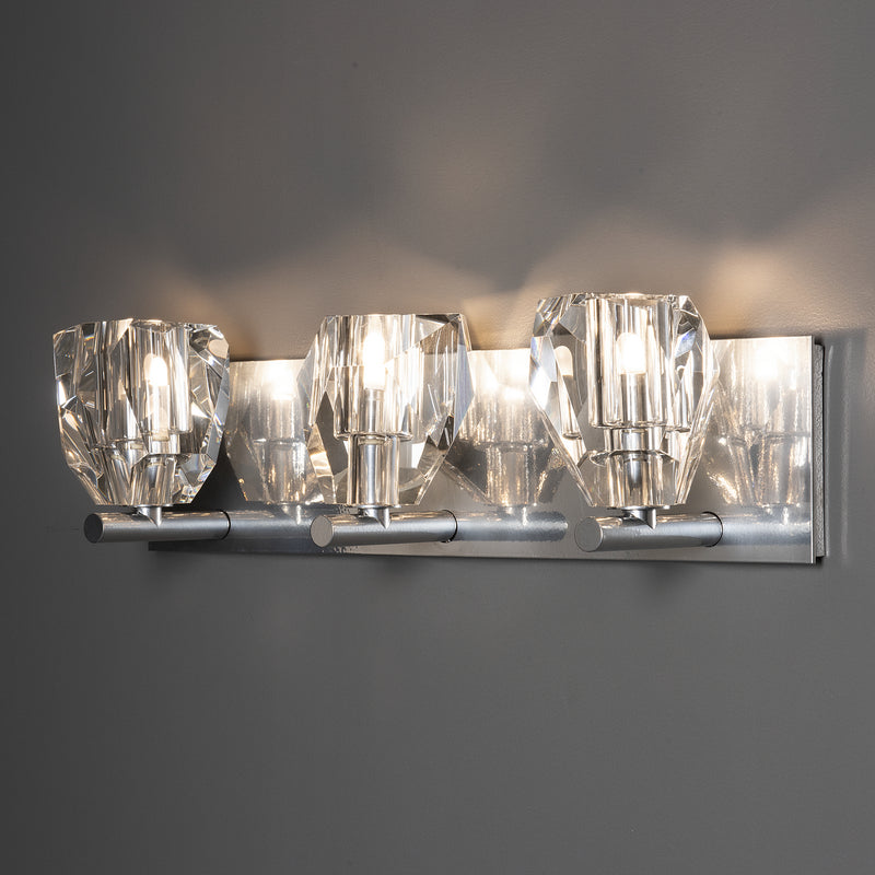Hubbardton Forge 201322-SKT-85-CR Three Light Bath Sconce, Sterling