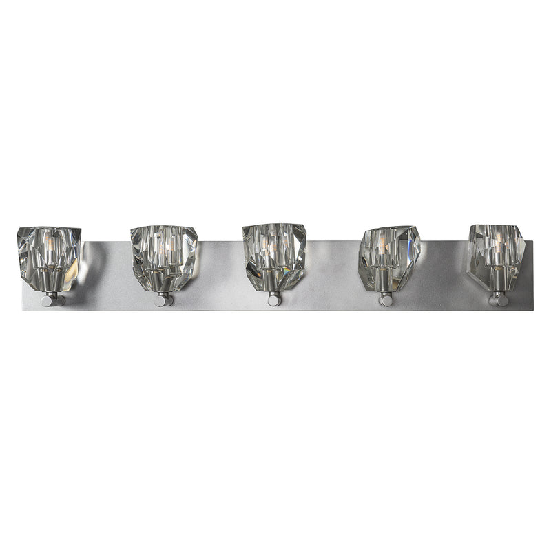 Hubbardton Forge 201323-SKT-82-CR Five Light Bath Sconce, Vintage Platinum
