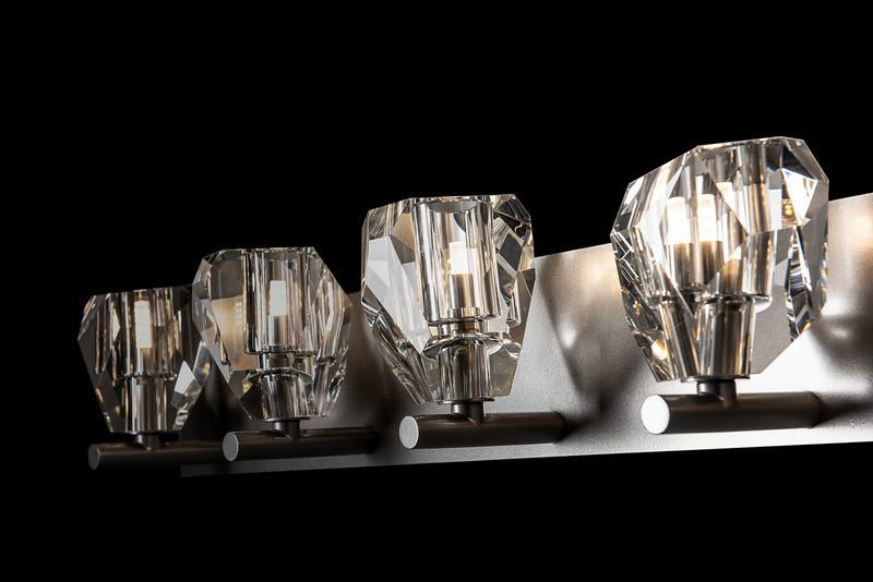 Hubbardton Forge 201323-SKT-82-CR Five Light Bath Sconce, Vintage Platinum