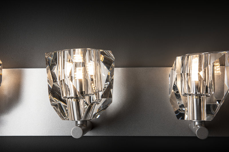 Hubbardton Forge 201323-SKT-82-CR Five Light Bath Sconce, Vintage Platinum