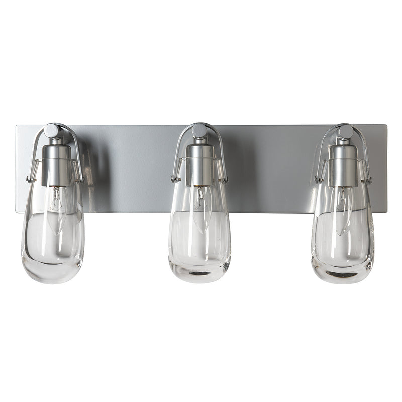 Hubbardton Forge 201332-SKT-85-ZM0718 Three Light Bath Sconce, Sterling