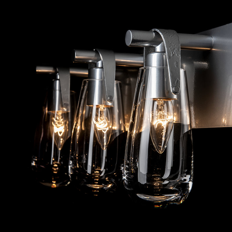Hubbardton Forge 201332-SKT-85-ZM0718 Three Light Bath Sconce, Sterling