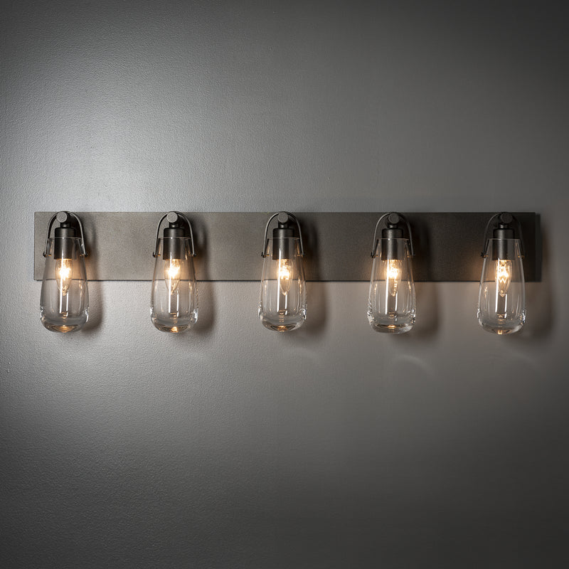 Hubbardton Forge 201333-SKT-14-ZM0718 Five Light Bath Sconce, Oil Rubbed Bronze