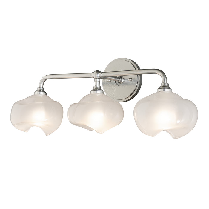 Hubbardton Forge 201342-SKT-85-85-FD0710 Three Light Bath Sconce, Sterling