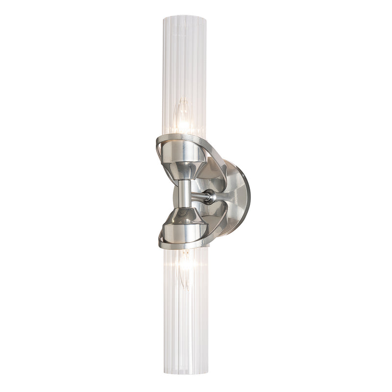 Hubbardton Forge 201346-SKT-85-ZM0634 Two Light Bath Sconce, Sterling