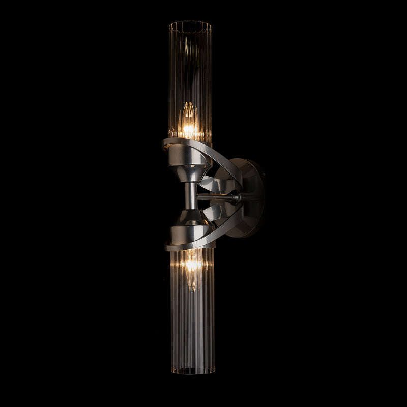 Hubbardton Forge 201346-SKT-85-ZM0634 Two Light Bath Sconce, Sterling