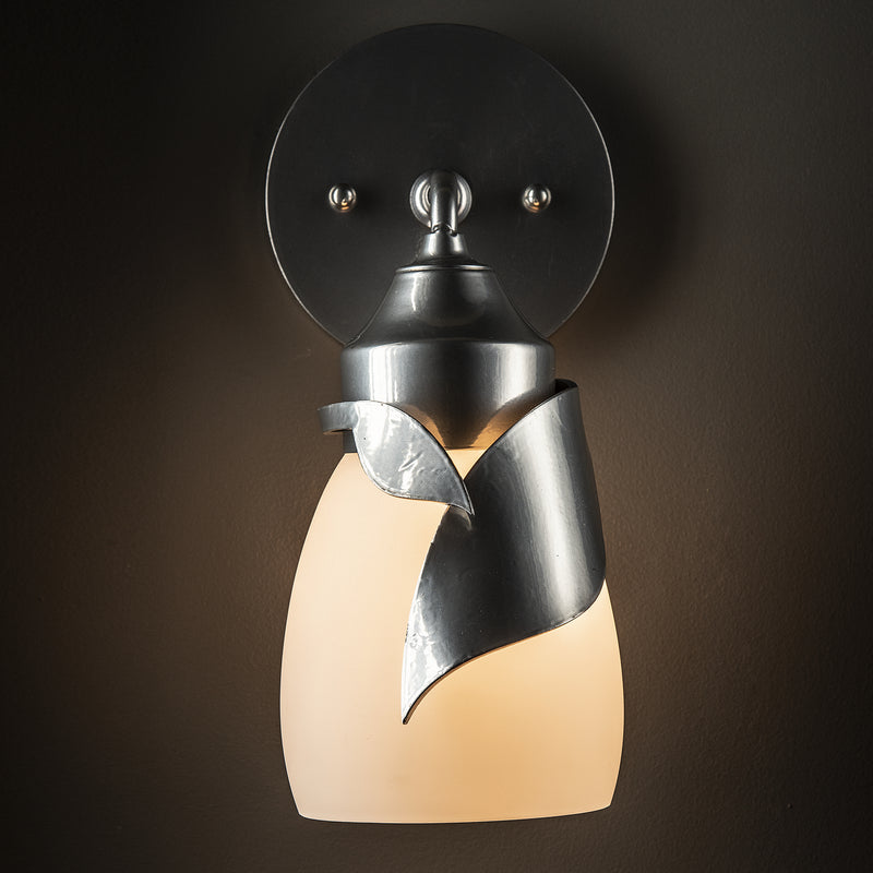 Hubbardton Forge 201350-SKT-85-GG0330 One Light Bath Sconce, Sterling