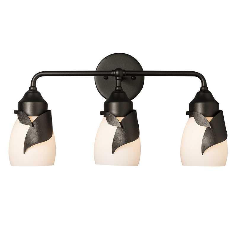 Hubbardton Forge 201352-SKT-14-GG0330 Three Light Bath Sconce, Oil Rubbed Bronze