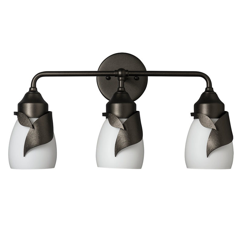 Hubbardton Forge 201352-SKT-14-GG0330 Three Light Bath Sconce, Oil Rubbed Bronze